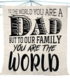 Dad You Are The World Fleece Blanket, Father&#39;s Day Gift