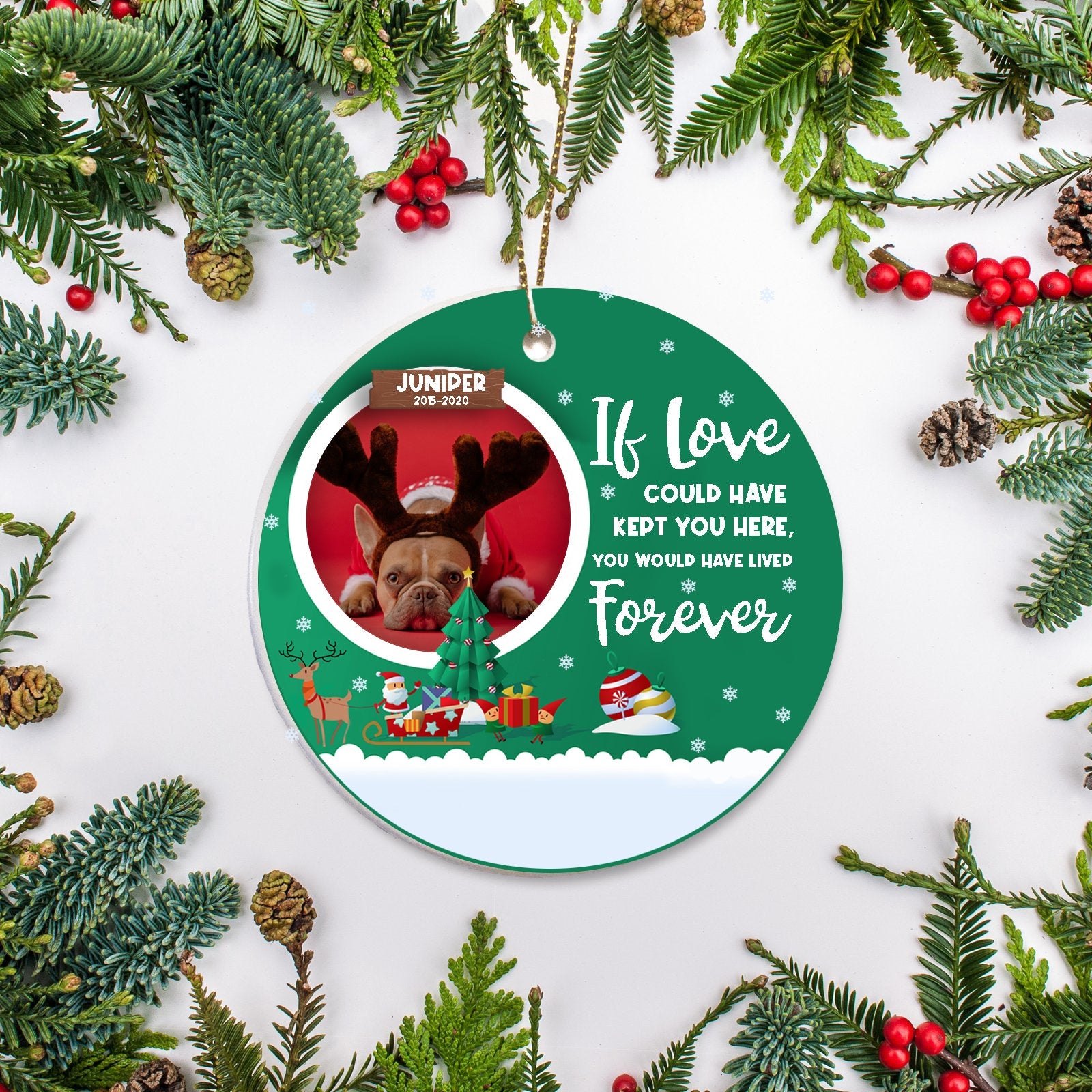 PresentsPrints, You would have lived forever - Dog Lovers Memorial Gift - Personalized Circle Acrylic Ornament