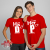 PresentsPrints, Couple t-shirts Set of 2 Love His Dedication, Love Her Personality Funny Matching Tee, Valentine Gift
