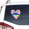 I Love Ukrainian I Stand With Ukraine Ukrainian Heart Map Sticker Car Vinyl Decal Sticker
