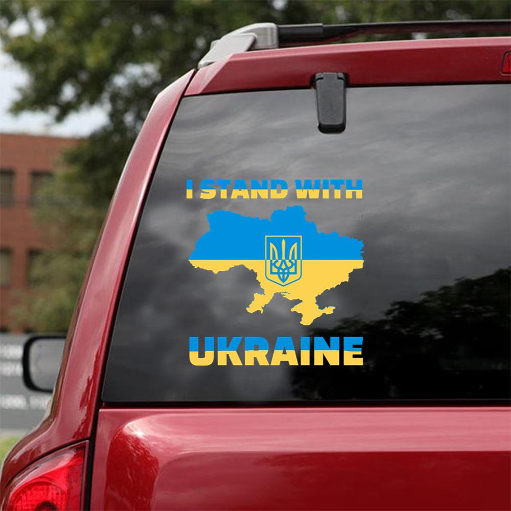 I Stand With Ukraine - Ukraine Is Our Country Peace Love Ukraine Car Vinyl Decal Sticker