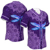 Dragonfly Purple Mandala Baseball Jersey