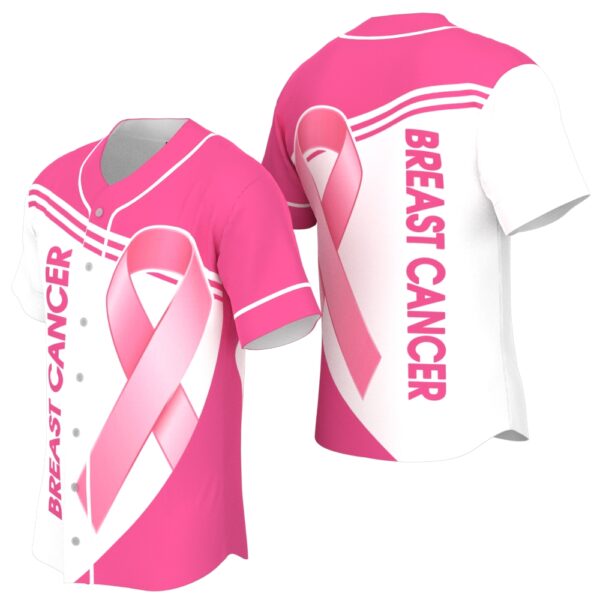 Breast Cancer Pink Ribbon Baseball Jersey