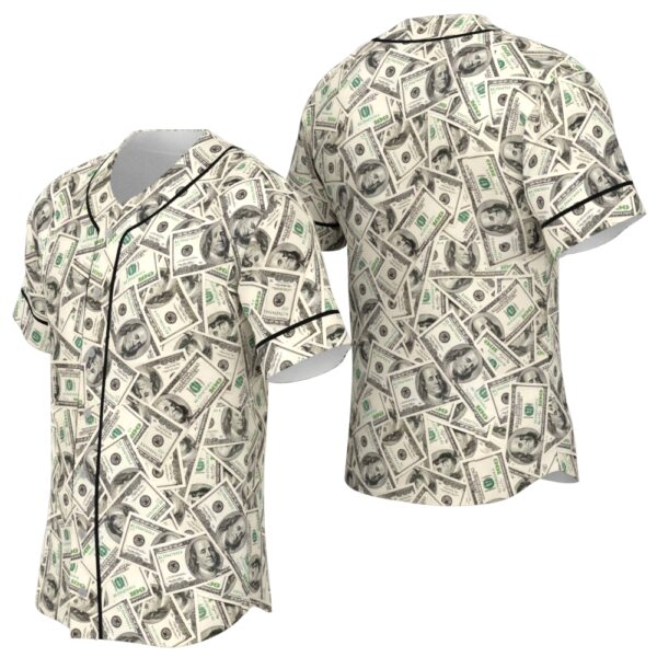 Money Dollar Pattern Baseball Jersey