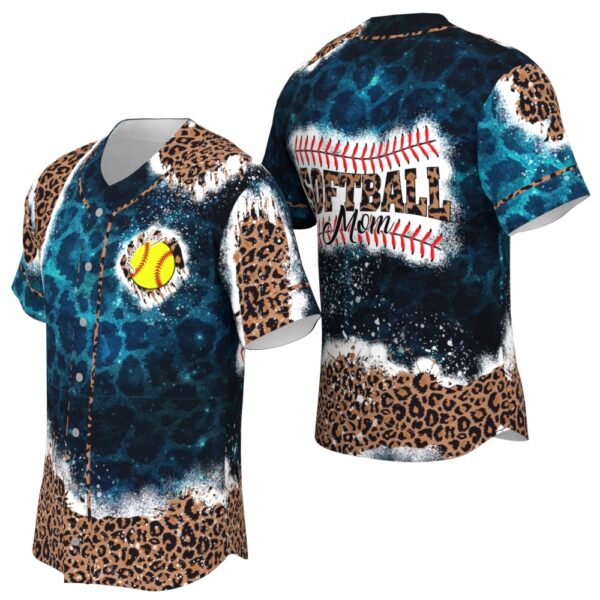 Softball Blue Leopard Baseball Jersey
