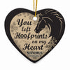 PresentsPrints, You Left Hoofprints - Horse Memorial Gift - Personalized Custom Heart Acrylic Ornament