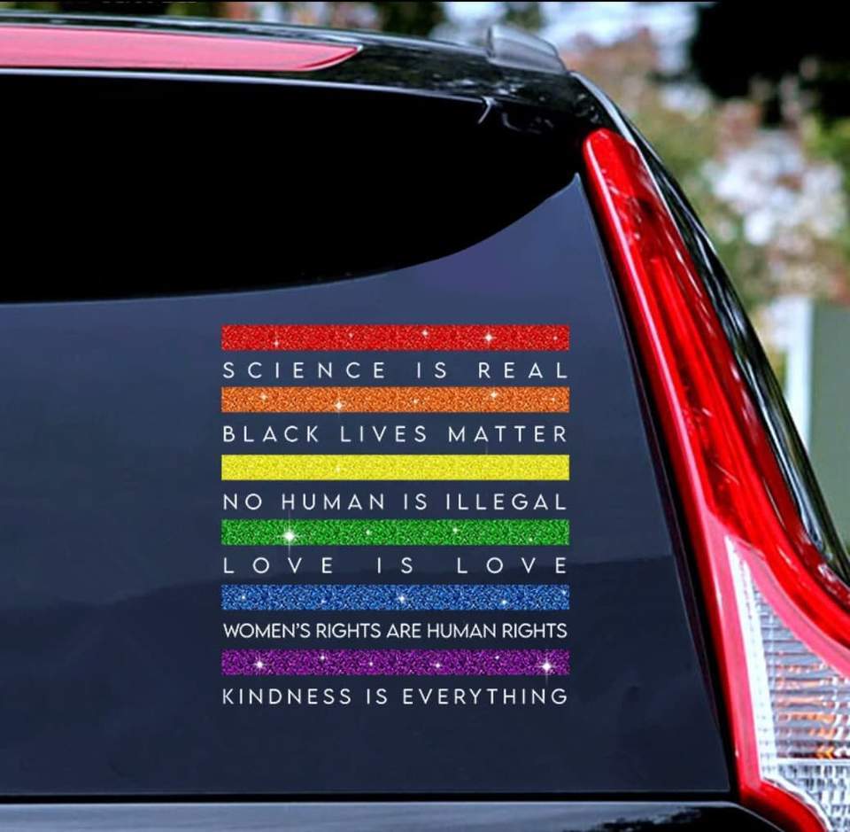 LGBT Pride Love Is Love Car Decal Sticker | Waterproof | Vinyl Sticker