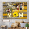 PresentsPrints, Love Begin With Mom, Personalized Canvas, Mother&#39;s Day Gift