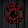 MLB Boston Red Sox Logo RGB Led Lights Metal Wall Art