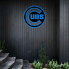 MLB Chicago Cubs Logo RGB Led Lights Metal Wall Art