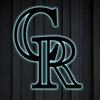 MLB Colorado Rockies Logo RGB Led Lights Metal Wall Art
