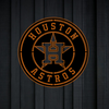 MLB Houston Astros Logo RGB Led Lights Metal Wall Art