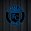 MLB Kansas City Royals Logo RGB Led Lights Metal Wall Art