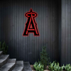 MLB Los Angeles Angels Logo RGB Led Lights Metal Wall Art