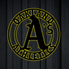 MLB Oakland Athletics Logo RGB Led Lights Metal Wall Art