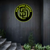 MLB Padres San Diego Logo RGB Led Lights Metal Wall Art