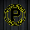MLB Pittsburgh Pirates Logo RGB Led Lights Metal Wall Art