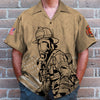 Firefighter Hawaiian Shirt - Custom Name &amp; Number