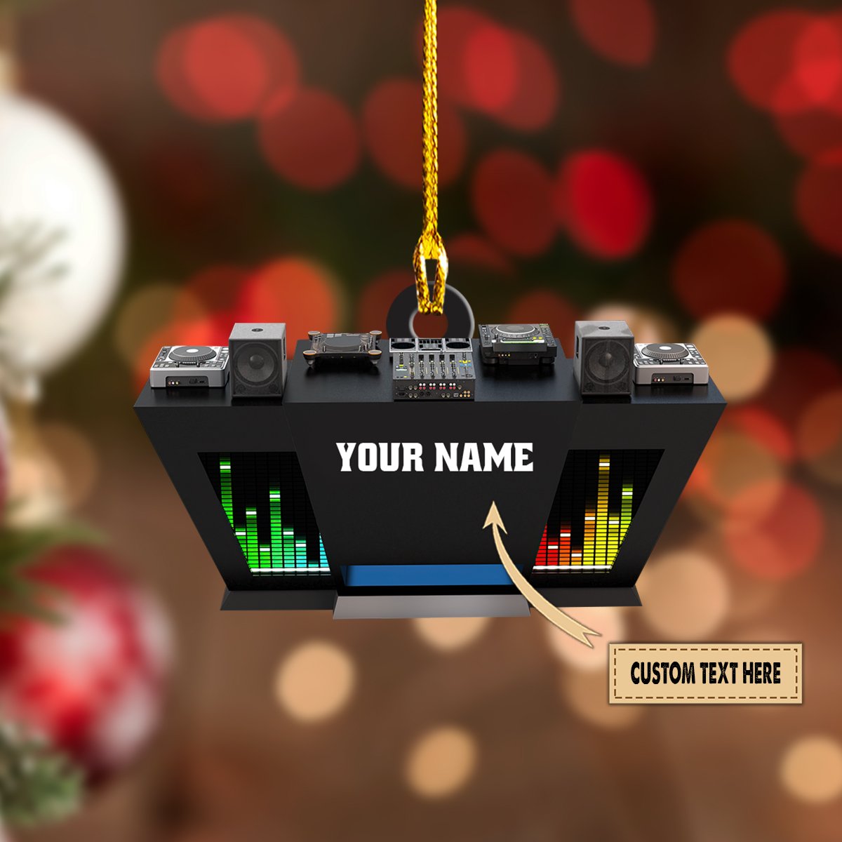 Custom Name DJ Machine Car Ornament