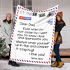 To my hero dad, Custom Thoughtful Letter Blanket great gifts ideas for father&#39;s day