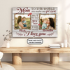 PresentsPrints, Mom, You are the world, I Love you, Personalized Canvas, Mother&#39;s Day Gift