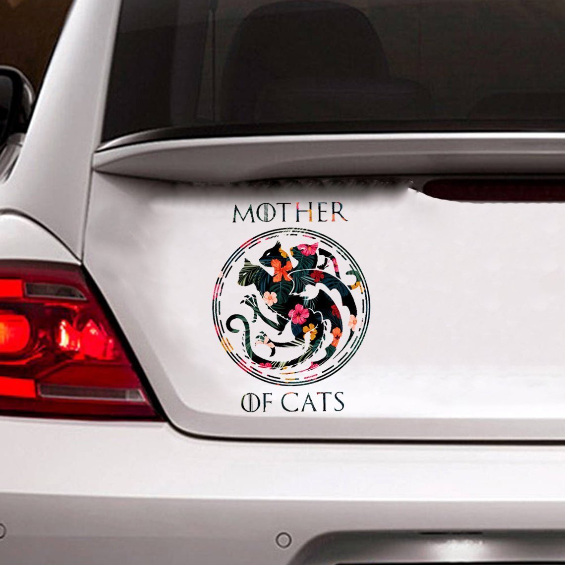 Mother Of Cats Car Decal Sticker | Waterproof | Vinyl Sticker