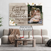 PresentsPrints, Mothers, I&#39;m as lucky as can be the best Grandma belongs to me, Personalized Canvas, Mother&#39;s Day Gift