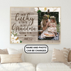 PresentsPrints, Mothers, I&#39;m as lucky as can be the best Grandma belongs to me, Personalized Canvas, Mother&#39;s Day Gift