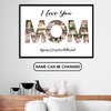 PresentsPrints, I Love You Mom, Happiness is seeing your Mother Smile, Personalized Canvas, Mother&#39;s Day Gift