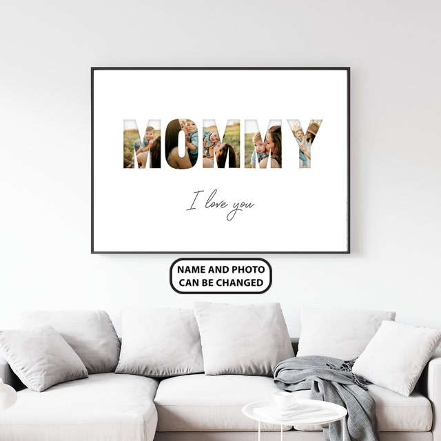 PresentsPrints, Mommy, I Love You, Personalized Canvas, Mother's Day Gift