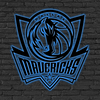 NBA Dallas Mavericks Logo RGB Led Lights Metal Wall Art