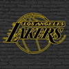 NBA Los Angeles Lakers Logo RGB Led Lights Metal Wall Art