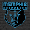NBA Memphis Grizzlies Logo RGB Led Lights Metal Wall Art