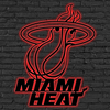 NBA Miami Heat Logo RGB Led Lights Metal Wall Art