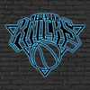 NBA New York Knicks Logo RGB Led Lights Metal Wall Art