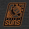 NBA Phoenix Suns Logo RGB Led Lights Metal Wall Art