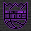 NBA Sacramento Kings Logo RGB Led Lights Metal Wall Art