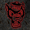 NCAA Baseball NC State Wolfpack Logo RGB Led Lights Metal Wall Art