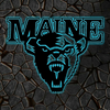 NCAA Hockey Maine Black Bears Logo RGB Led Lights Metal Wall Art
