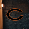 NFC Chicago Bears Logo RGB Led Lights Metal Wall Art