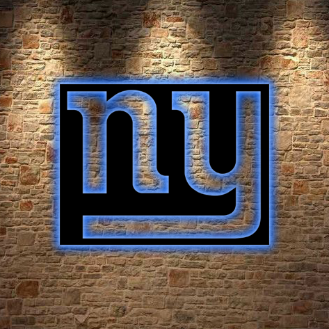 NFC New York Giants Logo RGB Led Lights Metal Wall Art