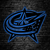 NHL Columbus Blue Jackets Logo RGB Led Lights Metal Wall Art