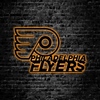 NHL Philadelphia Flyers Logo RGB Led Lights Metal Wall Art