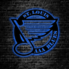 NHL St. Louis Blues Logo RGB Led Lights Metal Wall Art