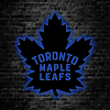 NHL Toronto Maple Leafs Logo RGB Led Lights Metal Wall Art