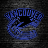 NHL Vancouver Canucks Logo RGB Led Lights Metal Wall Art