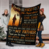 Daddy The Superhero, I Love you three thousand Throw Fleece Blanket, Father&#39;s Day Gift