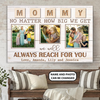 PresentsPrints, Mom, No Matter How Big We get, We will always reach for you, Personalized Canvas, Mother&#39;s Day Gift