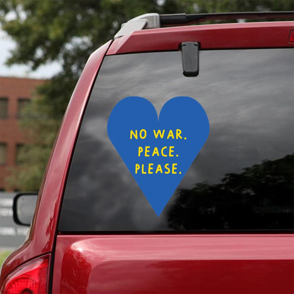 No War. Peace. Please. Sticker Car Vinyl Decal Sticker