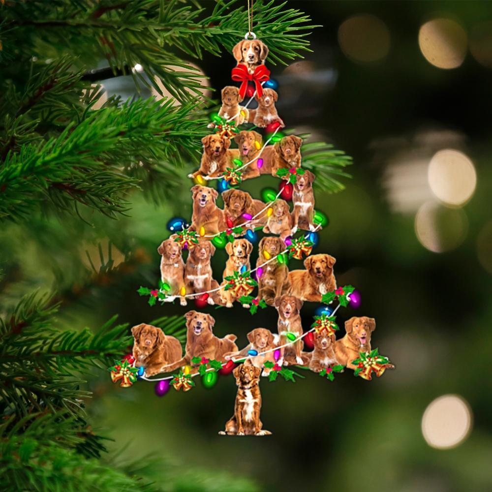 Nova Scotia Duck Tolling Retriever-Christmas Tree Lights-Two Sided Ornament